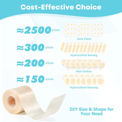 Medical grade hydrocolloid roll for - acne, bacne, ezcema and wounds