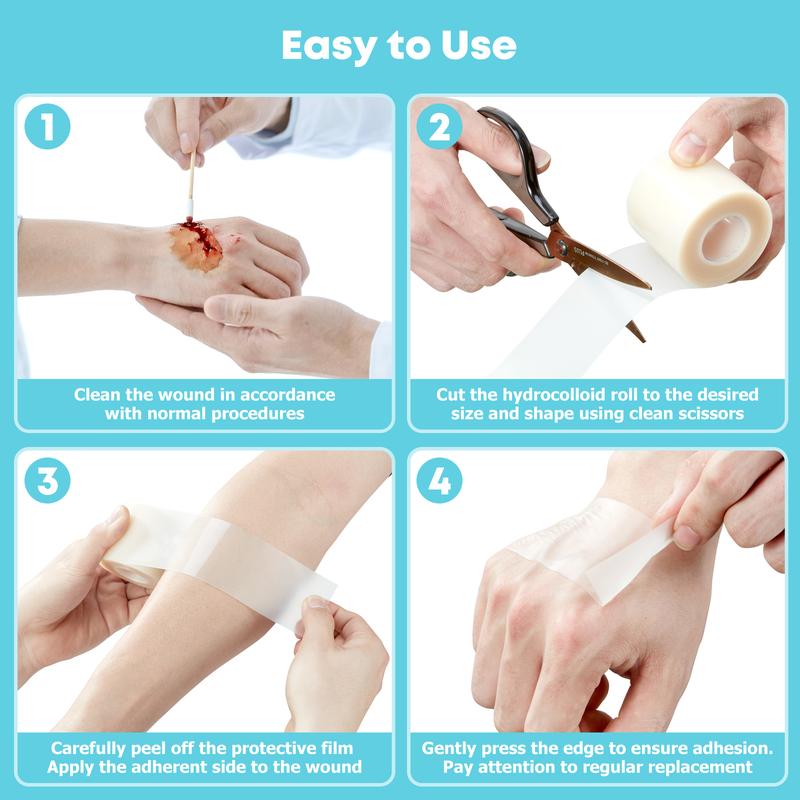 Medical grade hydrocolloid roll for - acne, bacne, ezcema and wounds
