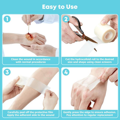 Medical grade hydrocolloid roll for - acne, bacne, ezcema and wounds